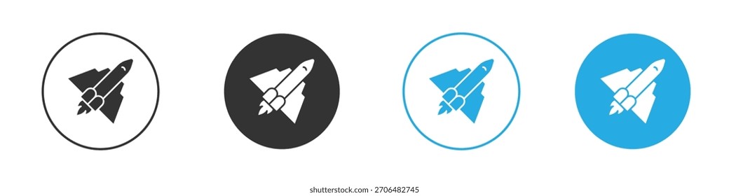 Space shuttle icon. Graphic icon design template