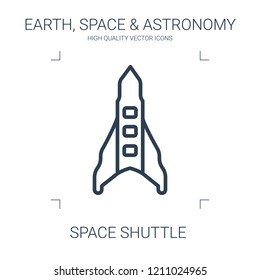space shuttle icon. high quality line space shuttle icon on white background. from earth space astronomy collection flat trendy vector space shuttle symbol. use for web and mobile
