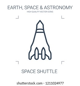 space shuttle icon. high quality line space shuttle icon on white background. from earth space astronomy collection flat trendy vector space shuttle symbol. use for web and mobile