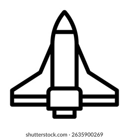 Space Shuttle Symbol Linie Stil Illustration