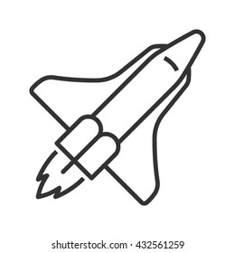 Space Shuttle Icon. Line Style