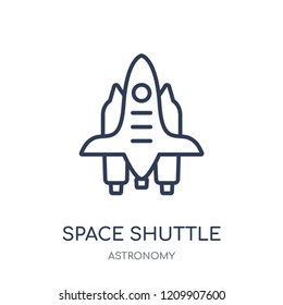 Space shuttle icon. Space shuttle linear symbol design from Astronomy collection.