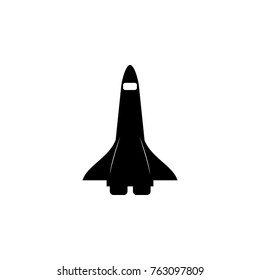 Space shuttle icon on white background