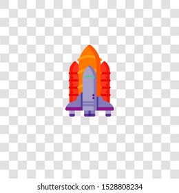 space shuttle icon sign and symbol. space shuttle color icon for website design and mobile app development. Simple Element from space collection for mobile concept and web apps icon.