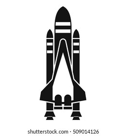 Space shuttle icon. Simple illustration of space shuttle vector icon for web