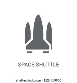 Space shuttle icon. Trendy Space shuttle logo concept on white background from Astronomy collection. Suitable for use on web apps, mobile apps and print media.