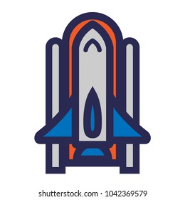 Space Shuttle Icon Vector