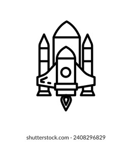 Space Shuttle icon in vector. Illustration