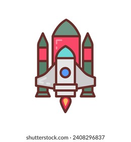 Space Shuttle icon in vector. Illustration