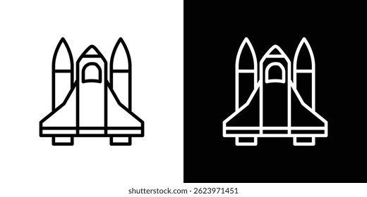 Space shuttle icon vector, illustration logo template in trendy style
