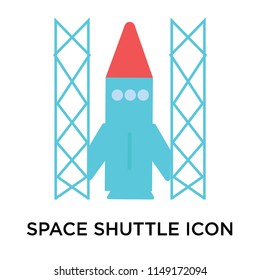 Space shuttle icon vector isolated on white background for your web and mobile app design, Space shuttle logo concept