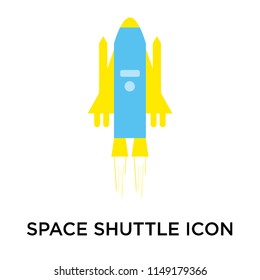 Space shuttle icon vector isolated on white background for your web and mobile app design, Space shuttle logo concept