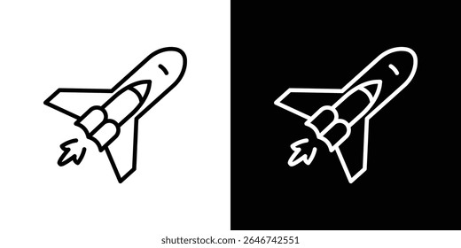 Space shuttle icon vector simple element illustration editable