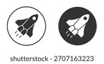 Space shuttle icon for website design, logo for web and apps.