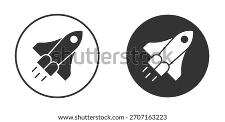 Space shuttle icon for website design, logo for web and apps.