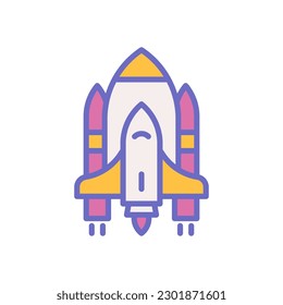 icono del transbordador espacial para tu diseño de sitio web, logotipo, aplicación, interfaz de usuario.