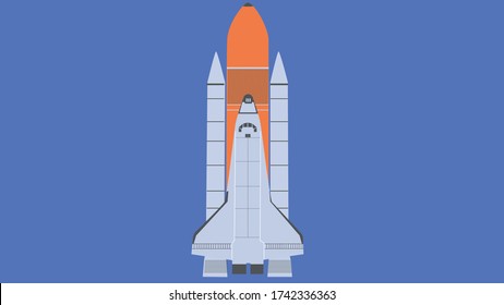 Space Shuttle illustration separated into five parts.