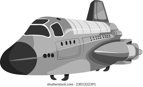 Space Shuttle Isolated on White Background illustration
