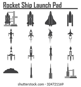 Space Shuttle Launch Icon.