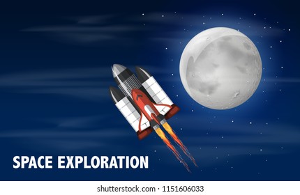 A space shuttle launched illustration