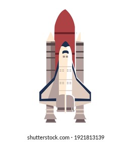 space shuttle launching detailed vector icon vector illustration