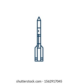 space shuttle line style icon vector illustration design