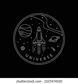 Logo für Design-Design-Illustration von Raumfähre-Shuttle