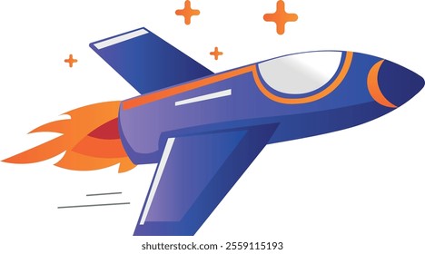 Space shuttle moving at high speed