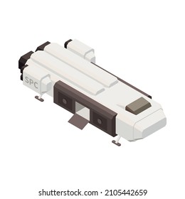 Space shuttle on blank background 3d isometric vector illustration