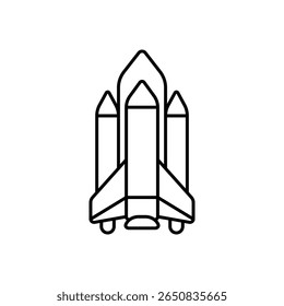 Ícone de linha de veículo do ônibus espacial