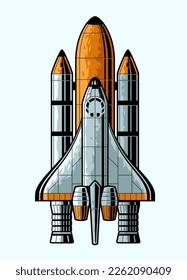 Space Shuttle Rocket with Rocket Launcher