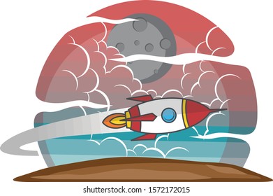 space shuttle rocket sign color logo logotype vector