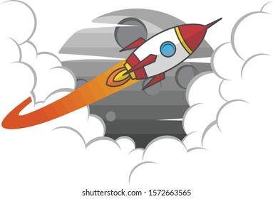 space shuttle rocket sign color logo logotype vector