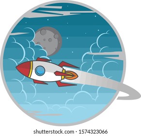 space shuttle rocket sign color logo logotype vector