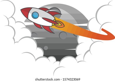 space shuttle rocket sign color logo logotype vector