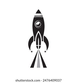 Vector de diseño de logotipo de la silueta del transbordador espacial