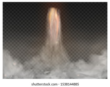 Space Shuttle Smoke isolated on transparent background