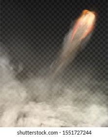Space Shuttle Smoke isolated on transparent background
