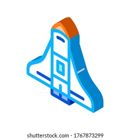 Space Shuttle Spaceship Icon Vector. Isometric Space Shuttle Spaceship sign. color isolated symbol illustration