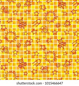 Space, shuttle, star, planet, meteorite, moon, unidentified flying object, pattern. Background texture