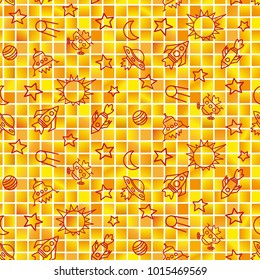 Space, shuttle, star, planet, meteorite, moon, unidentified flying object, pattern. Background texture