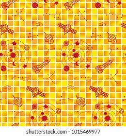 Space, shuttle, star, planet, meteorite, moon, unidentified flying object, pattern. Background texture