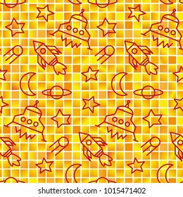 Space, shuttle, star, planet, meteorite, moon, unidentified flying object, pattern. Background texture