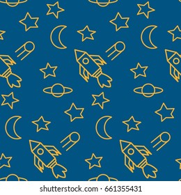 Space, shuttle, star, planet, meteorite, moon, unidentified flying object, pattern. Background texture