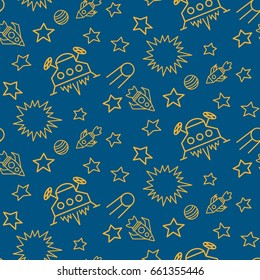Space, shuttle, star, planet, meteorite, moon, unidentified flying object, pattern. Background texture