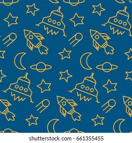 Space, shuttle, star, planet, meteorite, moon, unidentified flying object, pattern. Background texture