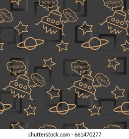 Space, shuttle, star, planet, meteorite, moon, unidentified flying object, pattern. Background texture