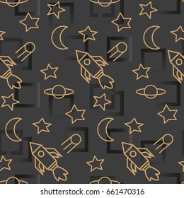 Space, shuttle, star, planet, meteorite, moon, unidentified flying object, pattern. Background texture