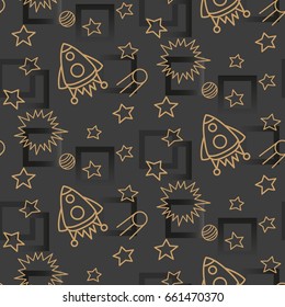 Space, shuttle, star, planet, meteorite, moon, unidentified flying object, pattern. Background texture