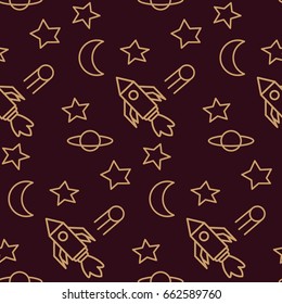 Space, shuttle, star, planet, meteorite, moon, unidentified flying object, pattern. Background texture
